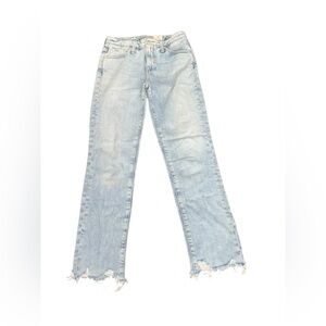 AG Adriano Goldschmied Light Blue Distressed The Isabelle Jeans Size 25R